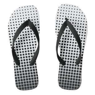 Schwarz-Weiß kariert Badesandalen