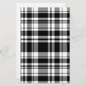 Schwarz-Weiß-Kariert Briefpapier (Vorne/Hinten)