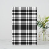 Schwarz-Weiß-Kariert Briefpapier (Stehend Vorderseite)