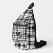 Schwarz-Weiß-Kariert Crossbody Bag (Rechte Ecke)