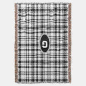 Schwarz-Weiß-Kariert Decke (Vorderseite Vertikal)