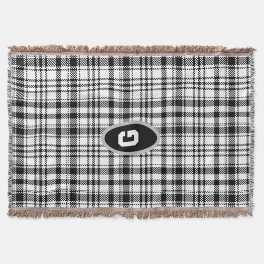 Schwarz-Weiß-Kariert Decke (Vorderseite)