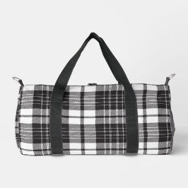 Schwarz-Weiß-Kariert Duffle Bag