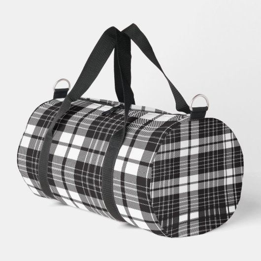 Schwarz-Weiß-Kariert Duffle Bag (Linke Seite)