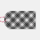 Schwarz & Weiß Kariert Frohe Weihnachten 10 Geschenkanhänger (Rückseite Horizontal)