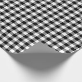 Schwarz-weiß Kariert Geschenkpapier (Ecke)