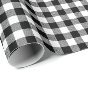 Schwarz-weiß Kariert Geschenkpapier