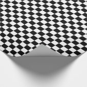 Schwarz-Weiß kariert Geschenkpapier (Ecke)
