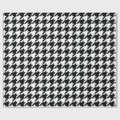 Schwarz-weiß kariert Houndstooth Geschenkpapier (Flach)