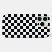 Schwarz-Weiß kariert iPhone Hülle (Rückseite (Horizontal))