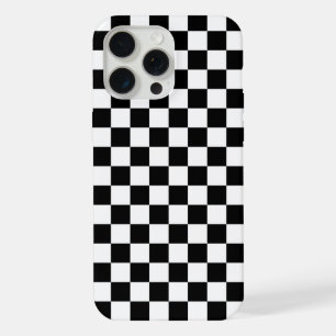 Schwarz-Weiß kariert iPhone 15 Pro Max Hülle