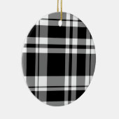 Schwarz-Weiß-Kariert Keramikornament (Rechts)