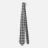 Schwarz-weiß Kariert   Krawatte (Vorderseite)
