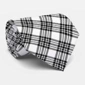 Schwarz-Weiß-Kariert Krawatte (Gerollt)
