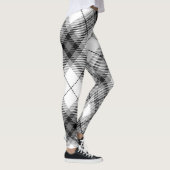 Schwarz-Weiß-Kariert Leggings (Rechts)