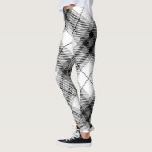 Schwarz-Weiß-Kariert Leggings (Links)
