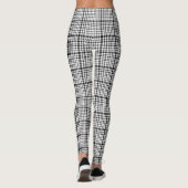 Schwarz-Weiß-Kariert Leggings (Rückseite)