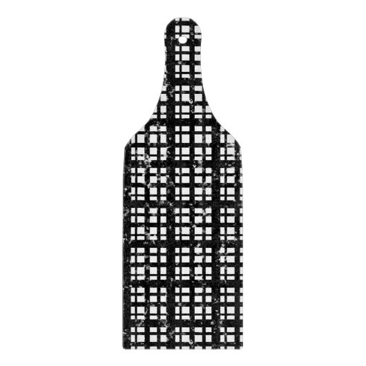 Schwarz/Weiß Kariert mit Paint-Spritzer Schneidebrett (Vorderseite)
