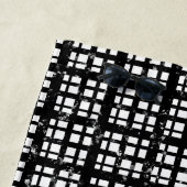 Schwarz/Weiß Kariert mit Paint-Spritzer Strandtuch (Beispiel)