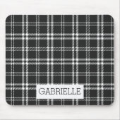 Schwarz-Weiß-Kariert Mousepad (Vorne)