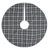 Schwarz-Weiß-Kariert Polyester Weihnachtsbaumdecke (Vorderseite)