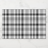 Schwarz-Weiß-Kariert Schaumweinetikett (Einzelnes Label)
