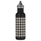 Schwarz/Weiß Kariert Schwarz Trinkflasche (Rechts)