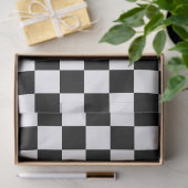 Schwarz-weiß kariert seidenpapier (Geschenk)