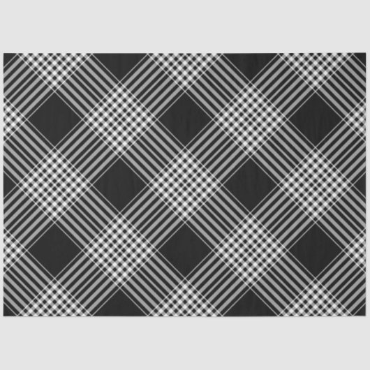 Schwarz-Weiß-Kariert Seidenpapier (Vorderseite)