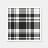 Schwarz-Weiß-Kariert Serviette (Vorderseite)