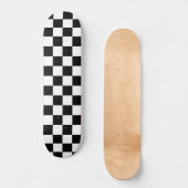 Schwarz-weiß kariert skateboard (Vorderseite)