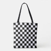Schwarz-weiß kariert tasche (Rückseite)