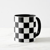 Schwarz-weiß kariert tasse (VorderseiteRechts)