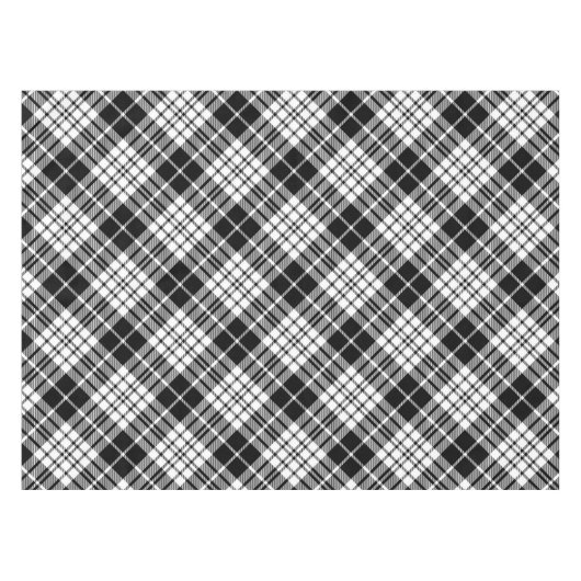 Schwarz-Weiß-Kariert Tischdecke (Vorderseite (Horizontal))