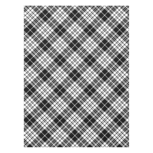 Schwarz-Weiß-Kariert Tischdecke (Vorderseite)