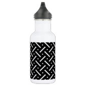 Schwarz-Weiß-Kariert Trinkflasche (Rechts)