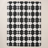 Schwarz-weiß karierte Decke Sherpadecke (Vorderseite)