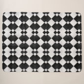 Schwarz-weiß karierte Decke Sherpadecke (Vorderseite (Horizontal))