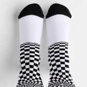 Schwarz/Weiß karierte Globus Thunder_Cove Socken (Oben)
