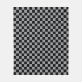 Schwarz-weiß kariertes Druckmuster Fleecedecke (Vorderseite)
