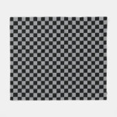 Schwarz-weiß kariertes Druckmuster Fleecedecke (Vorderseite (Horizontal))