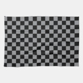 Schwarz-weiß kariertes Druckmuster Geschirrtuch (Horizontal)