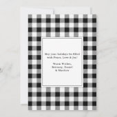 Schwarz-Weiß Kariertes Foto Arch Frohe Weihnachten (Rückseite)