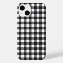 Schwarz-weiß kariertes iPhone-Case
