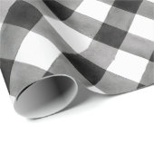 Schwarz-Weiß-Kariertes Muster Geschenkpapier (Rolleneckpunkt)