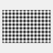 Schwarz-Weiß-Kariertes Muster Geschenkpapier Set (Vorderseite)
