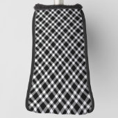 Schwarz-weiß kariertes Muster Golf Headcover (Rotieren 90)