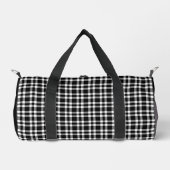Schwarz-weiß kariertes Muster Klein Duffle Bag (Vorderseite)