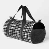 Schwarz-weiß kariertes Muster Klein Duffle Bag (Rechte Ecke)