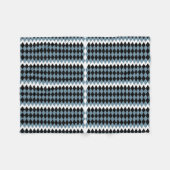 schwarz-weiß kariertes Muster mit weißem b Fleecedecke (Vorderseite (Horizontal))